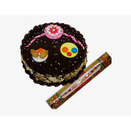 Choco Almond Rakhi Cake